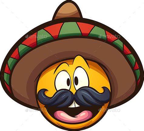 Mexican Emoticon Emoticon Ilustração De Família Vetores