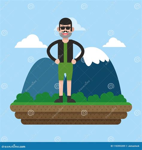 Mountaineering Sport Cartoon Stock Vector Illustration Of Altitude