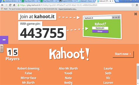 Lllections Kahoot Furtherance