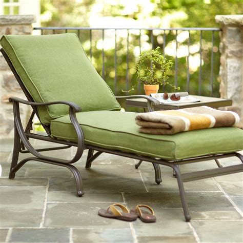 Iwicker patio chaise lounge chairs textilene sling fabric reclining lounge chairs with wheels aluminum frame adjustable. Hampton Bay Pembrey Patio Chaise Lounge with Moss Cushion ...