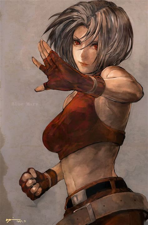 Anime Picture 967x1468 With King Of Fighters Blue Mary Opiu Artist Single Tall Image Short