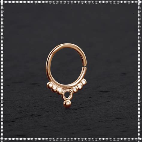 Rose Gold Nose Hoop Rose Gold Nose Ring Body Nose Ring Etsy