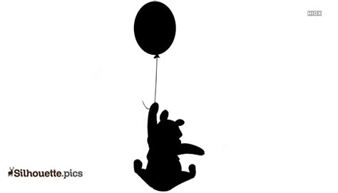 Cartoon Winnie The Pooh Flying Balloons Silhouette Silhouette Pics