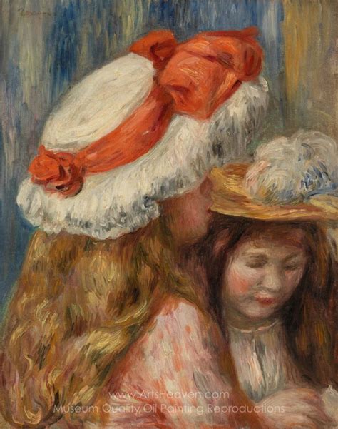 Pierre Auguste Renoir Girls With Hats Painting Reproductions Save 50