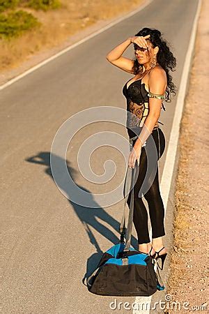 Sexy Hitchhiker Stock Photography Image
