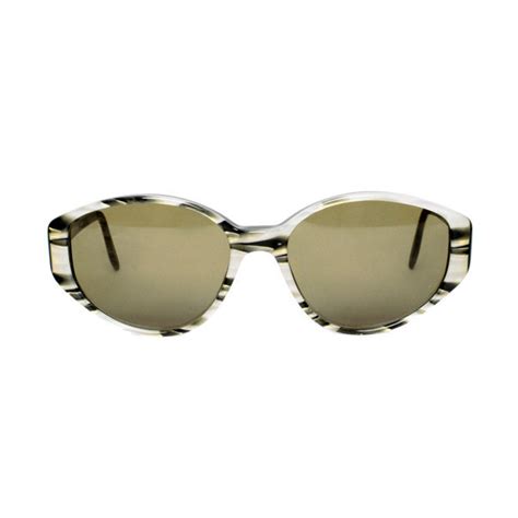 Vintage Oval Sunglasses Gray Gold Black Sun Glasses For Etsy