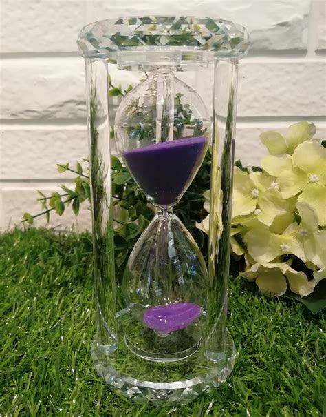 Lacalove 153060 Minutes Nice Crystal Purple Sandglass Round Shaped