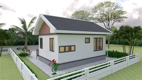House Plans Design 7x6 With 2 Bedrooms Gable Roof House Plans 3d 4f8