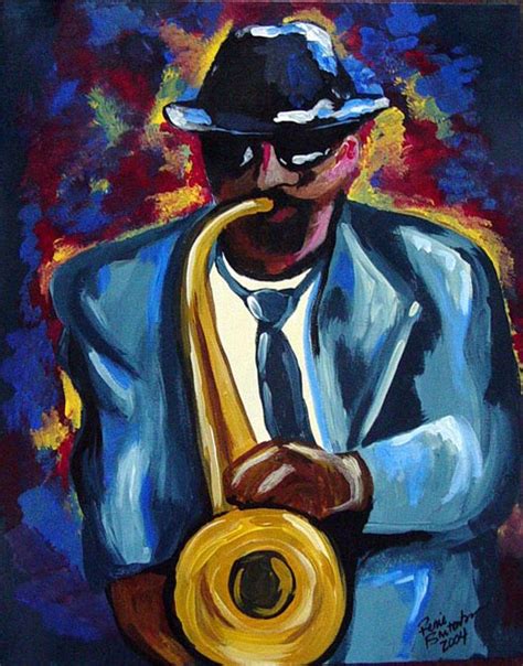 Jazz Saxophone Painting By Renie Britenbucher Fine Art America