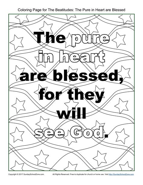 Beatitudes Printable Coloring Pages