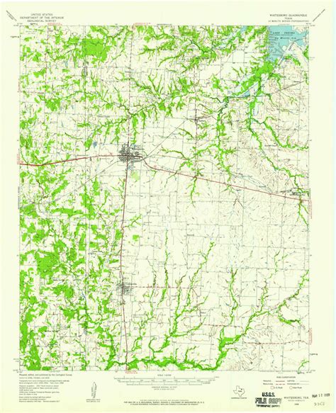 Whitesboro Texas 1958 1959 Usgs Old Topo Map Reprint 15x15 Tx Quad