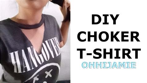 Diy Choker T Shirt Ohhijamie Youtube