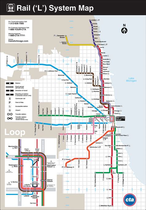 Chicago “l” Metro Maps Lines Routes Schedules