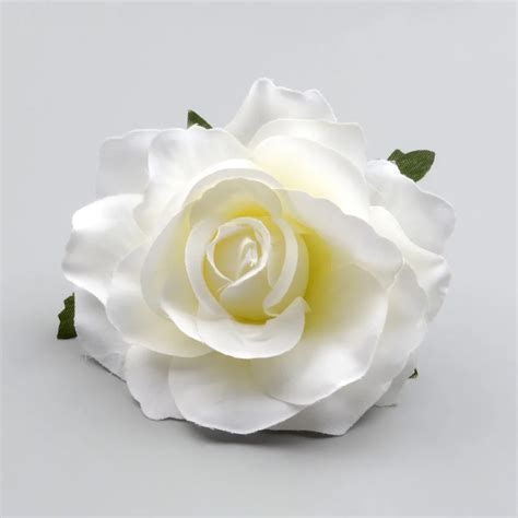 30pcs Large Artificial White Rose Silk Flower Heads For Wedding