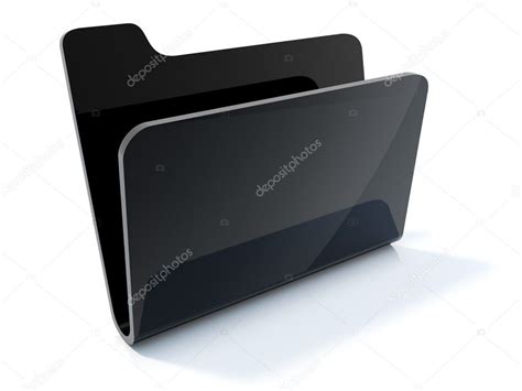 Empty Black Folder Icon — Stock Photo © Mishchenko 2091457