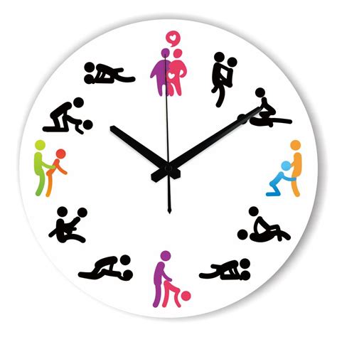 Modern Design Sex Position Mute Wall Clock For Bedroom Wall Decoration