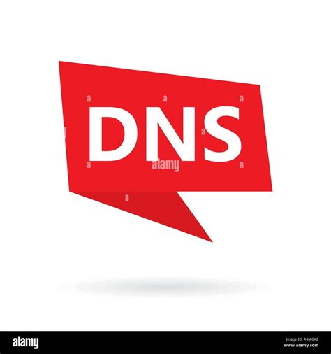 Dns Domain Name System Acronym On A Speach Bubble Vector
