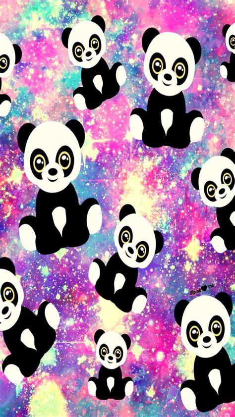 Cute Cartoon Wallpaper Rose Gold Panda Blangsak Wall