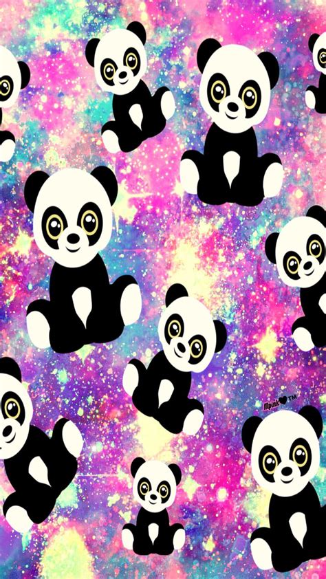 Girly Cute Panda Wallpaper