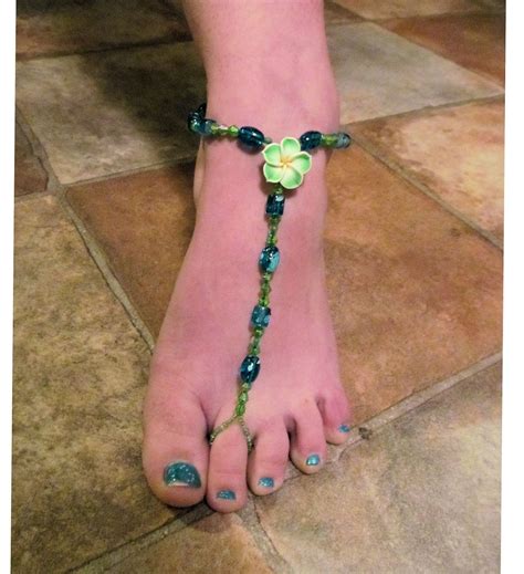 Barely There Blue Green Barefoot Sandals by DragonHeadJewelsToo, $18.95 ...
