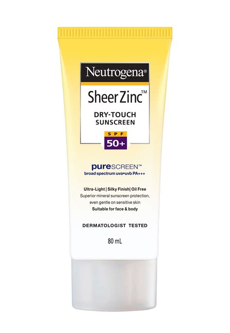 Neutrogena Sheer Zinc Dry Touch Sunscreen Spf50 For Sensitive Skin