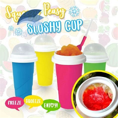 Slushy Magic Ice Cream Maker Squeeze Peasy Slush Quick Cooling Cup