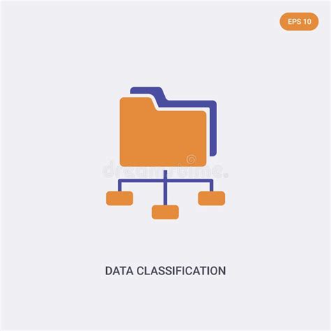 2 Color Data Classification Concept Vector Icon Isolated Two Color Data Classification Vector