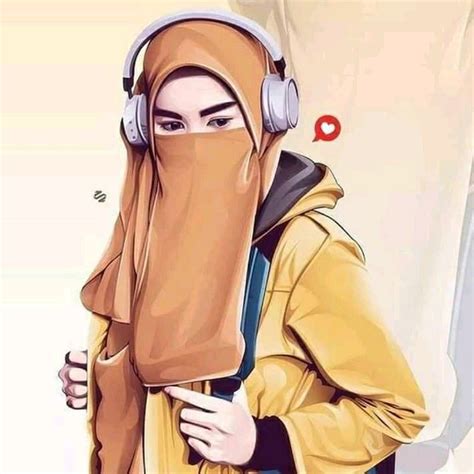 Wanita Hijab Cartoon Girl Cartoon Islamic Girl