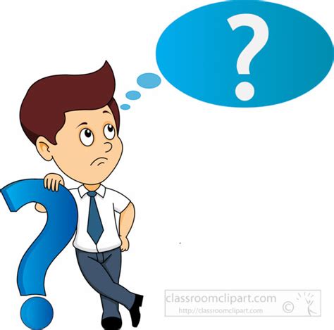 School Clipart Man With Questionmark Thinking Clipart 6810 Classroom Clipart