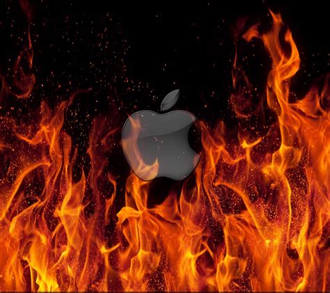 Apple logo on fire wallpaper by Shotgun7 - 52 - Free on ZEDGE™