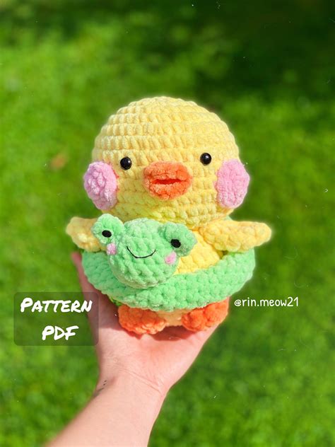 Crochet Pattern Dudu The Duck Stuffed Animal Plushy Duck Ducky Duck And