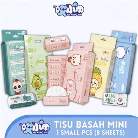 Jual Tisu Basah Kecil Wet Tissue Mini One Pack Isi 8 Lembar Travel Praktis Shopee Indonesia