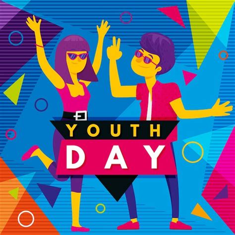 Free Vector Colorful Youth Day Background