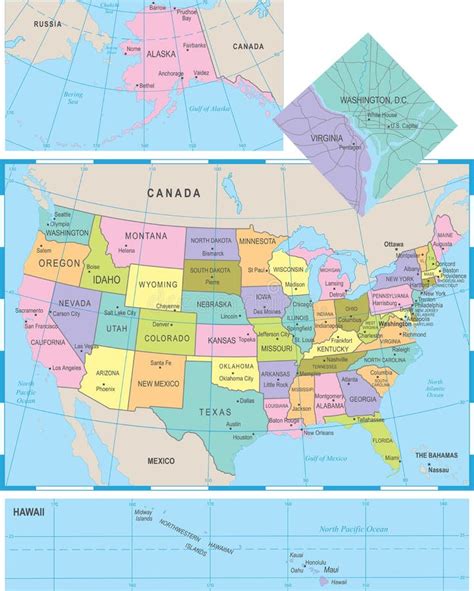 De Kaart Van Verenigde Staten Vectorillustratie Stock Illustratie
