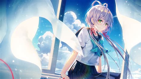 Anime Beautiful School Girl 4k 284 Wallpaper Pc Desktop