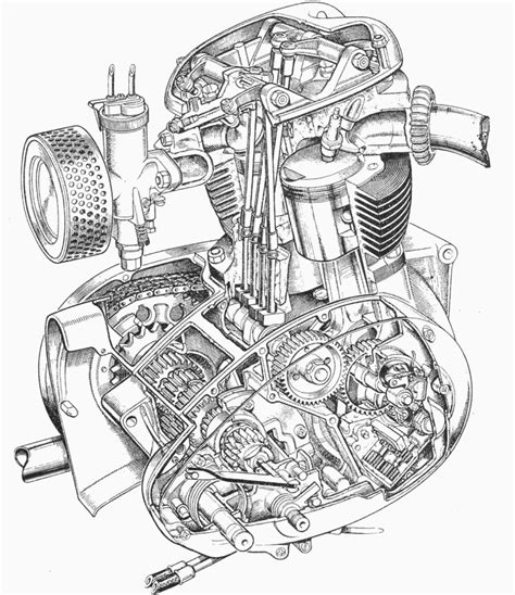 Engine Cutaway Drawings In High Quality