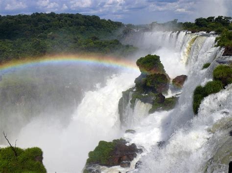 Salto San Martin Gracefully Sweeps Across The Upper Circuit Of Iguazu