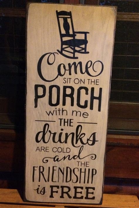 Vertical Sign Come Sit On The Porch With Me Adorable Sign Etsy