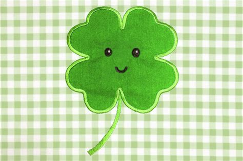 Free Happy Clover Applique Embroidery Crafter File 3d Svg Cut Files