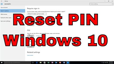 How To Reset Forgotten Windows 10 Pin Code Solution Youtube