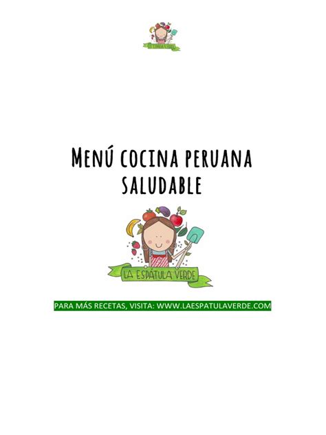 23 cursos gratuitos sobre cocina. Menu Cocina Peruana Saludable .pdf | Caldo | Cilantro