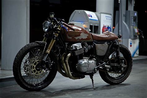 The 750 Cb750 Cafe Racer By Strapped Mfg Bikebound