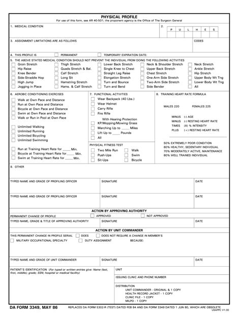 Da 3349 1986 Fill And Sign Printable Template Online Us Legal Forms