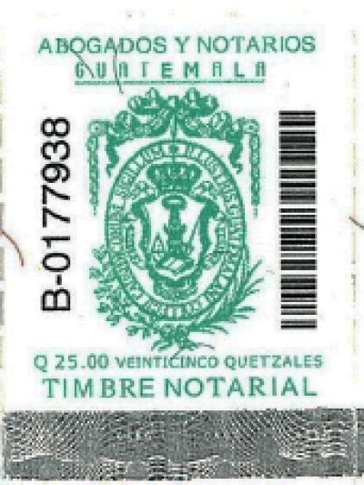Timbres Notariales Y Timbres Fiscales Guatemala 2021