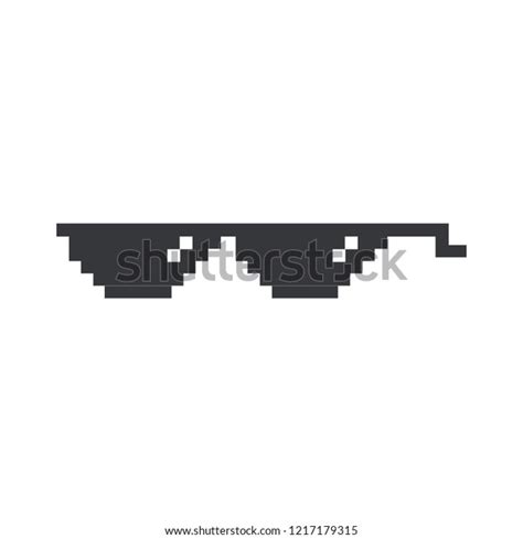 Dealt Funny Pixelated Sunglasses Pair 8bit Stock Vector Royalty Free 1217179315 Shutterstock