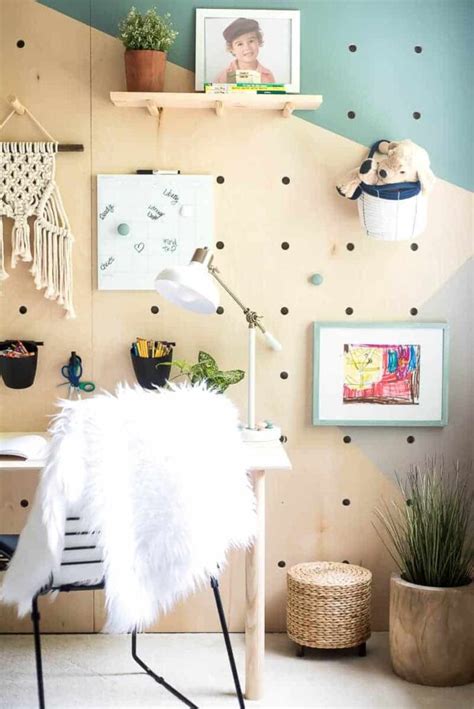 Diy Plywood Pegboard Wall So Cool And Chic