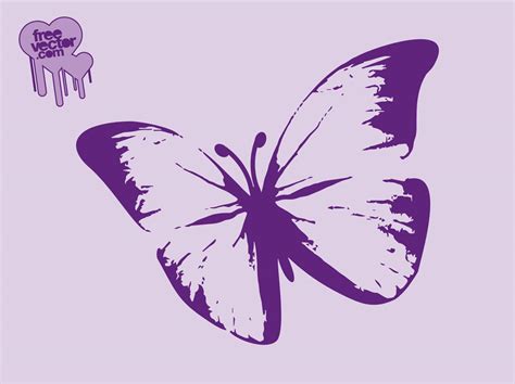 Purple Butterfly Vector Art And Graphics