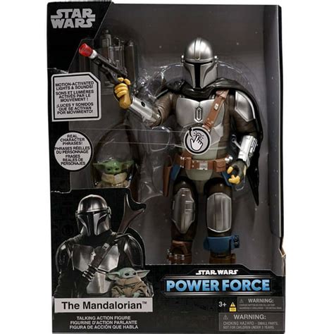Star Wars Power Force The Mandalorian With Grogu The Child Talking