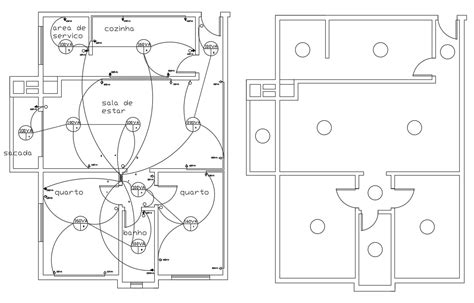 House Electrical Layout Plan Dwg File Cadbull