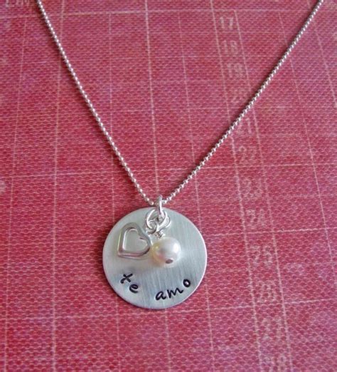 Sterling Silver Te Amo Necklace By Juliethefish On Etsy